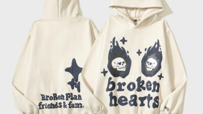 Broken Planet Broken Heart Pullover Hoodie (White)
