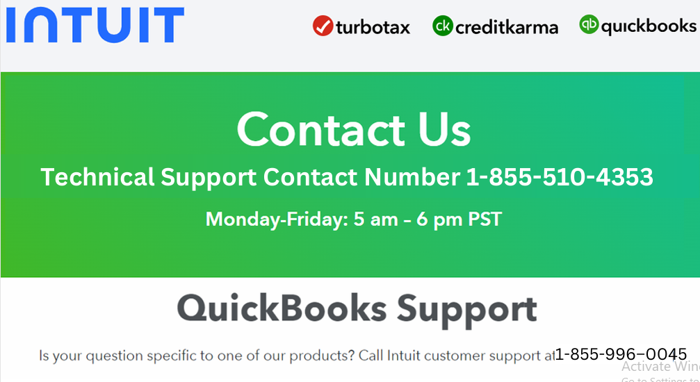 QuickBooks payroll USA contact numbers 8559960045