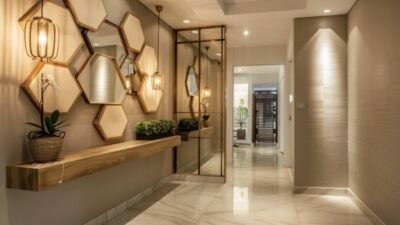 Brass wall lights