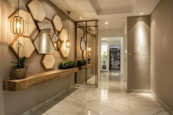 Brass wall lights