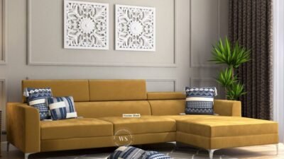 l shape sofa design from wooden street