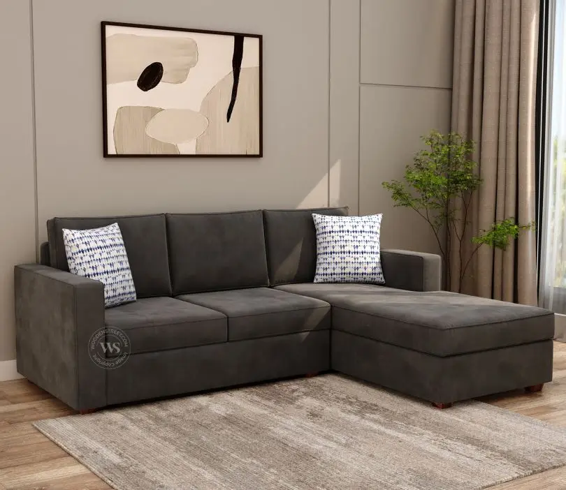 l shape sofa design from wooden street