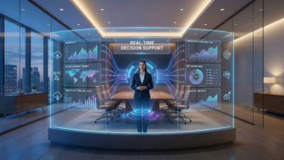 Image shows the hoe business leaders can take decision using Digital Transformation Consulting services.